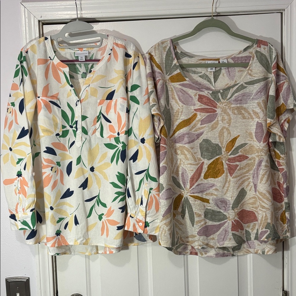 Linen top bundle Size 2X Liz Claiborne & Nicole Miller